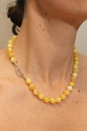 Yellow Jade Necklace