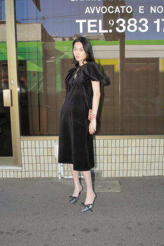 Rosalia Dress - Black Velvet