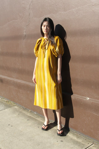 Rosalia Dress - Waffle Stripe