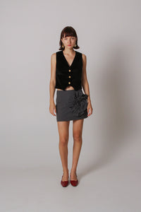 Rose Maria Skirt - Grey Suiting