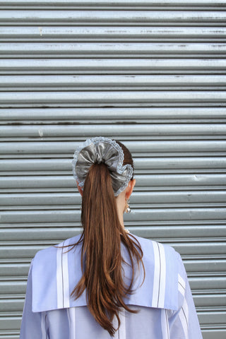 Lace Trim Scrunchie