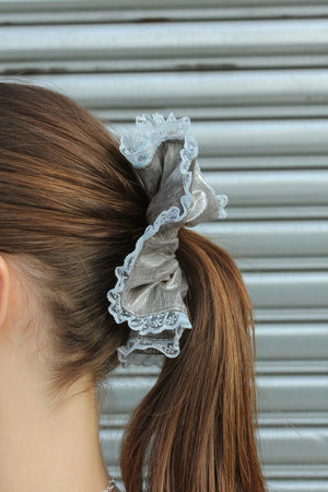 Lace Trim Scrunchie