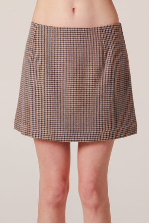 Maria Mini Skirt - Houndstooth