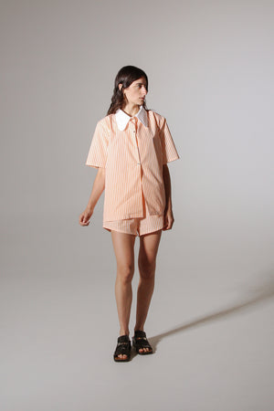 Motore Shirt - Orange Stripe